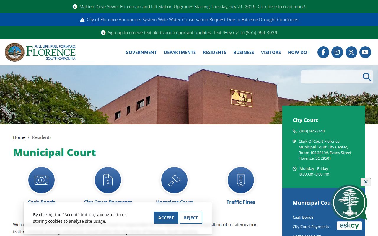 Florence County Detention Center countywide booking and release role
